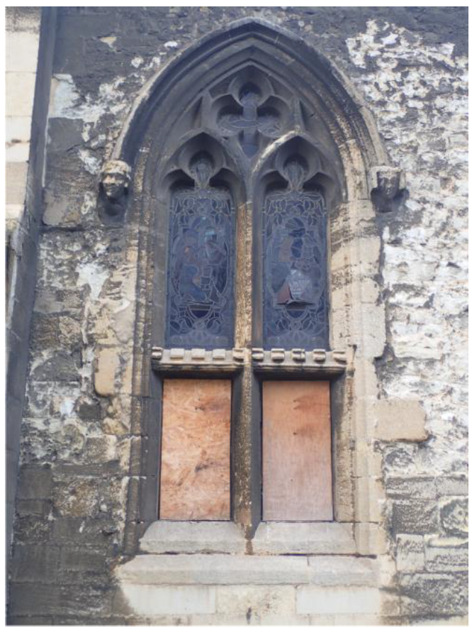 Fig. 5. Chancel south. 14th-century window, Barnack.