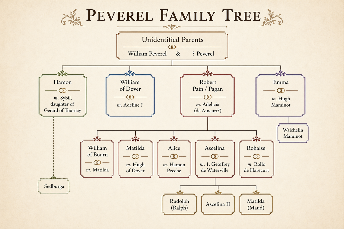 Peverel family tree